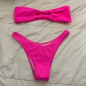 Hot pink bikini